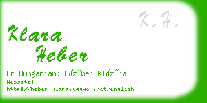 klara heber business card